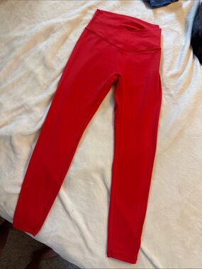 Woman’s Red High-Waist Performance Leggings by Fit Booty